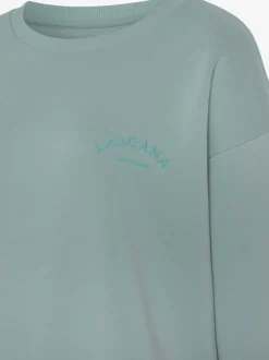 Sweatshirt avec logo brodé et finitions côtelées aux manches