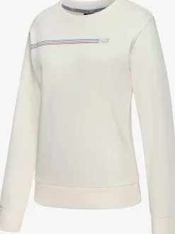 Sweatshirt basique à encolure ronde avec logo et bords-côtes doux