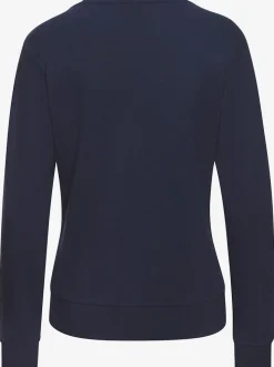Sweatshirt basique à encolure ronde avec logo et bords-côtes doux