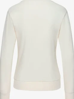 Sweatshirt basique à encolure ronde avec logo et bords-côtes doux