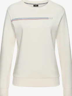 Sweatshirt basique à encolure ronde avec logo et bords-côtes doux