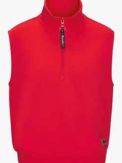 Sweat-shirt camionneur à manches courtes avec col montant et emmanchures larges