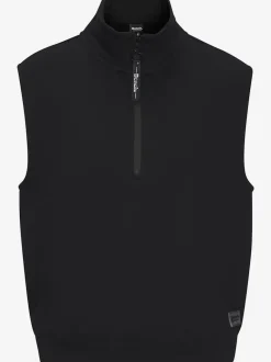 Sweat-shirt camionneur à manches courtes avec col montant et emmanchures larges