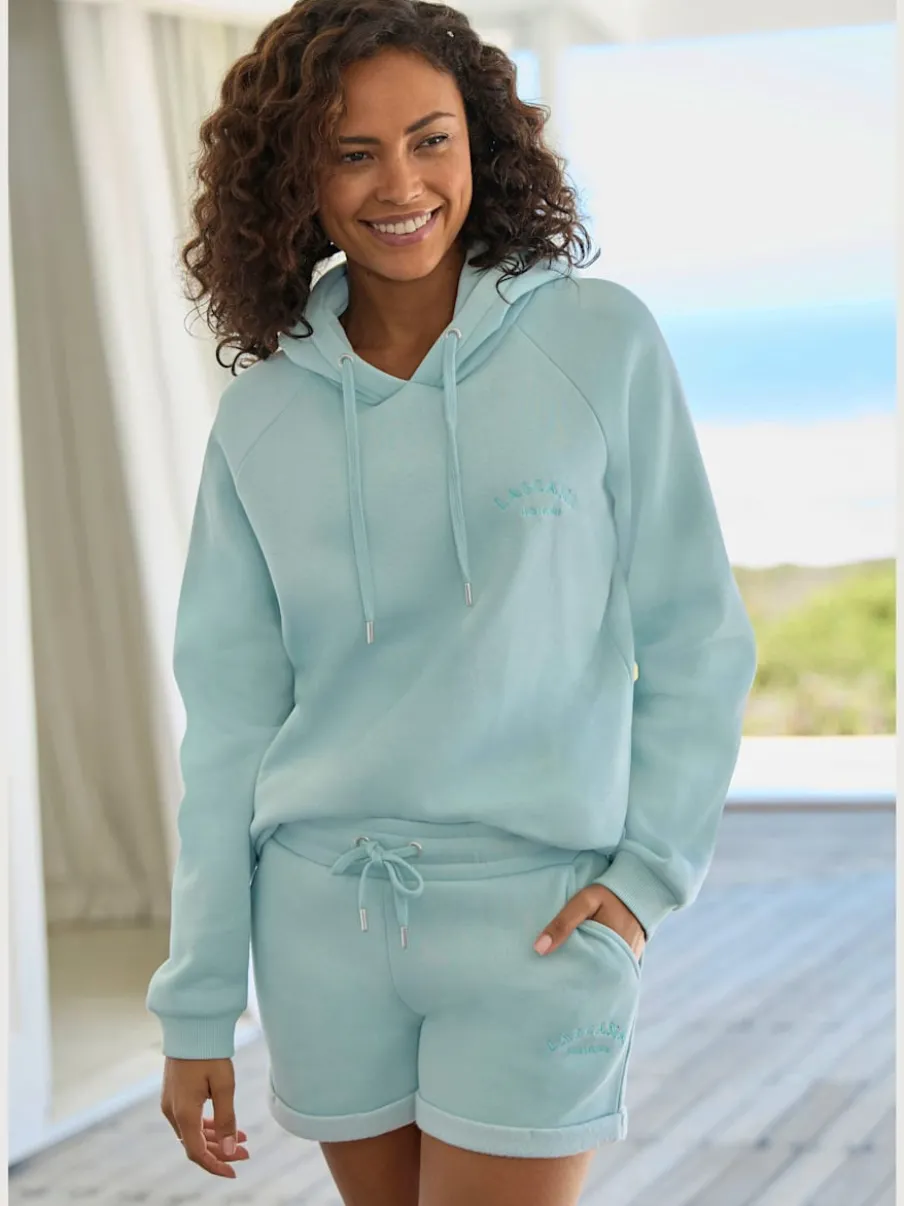 Sweatshirt à capuche avec logo brodé et finitions côtelées