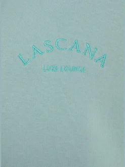 Sweatshirt à capuche avec logo brodé et finitions côtelées