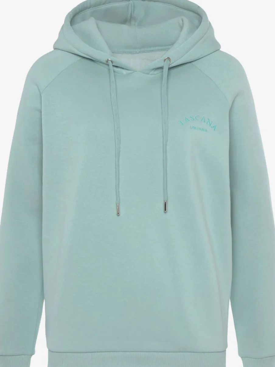 Sweatshirt à capuche avec logo brodé et finitions côtelées