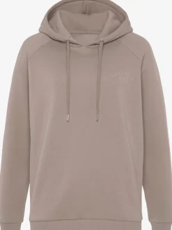 Sweatshirt à capuche avec logo brodé et finitions côtelées
