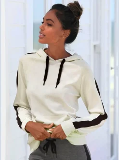 Sweatshirt à capuche avec manches longues et poche kangourou