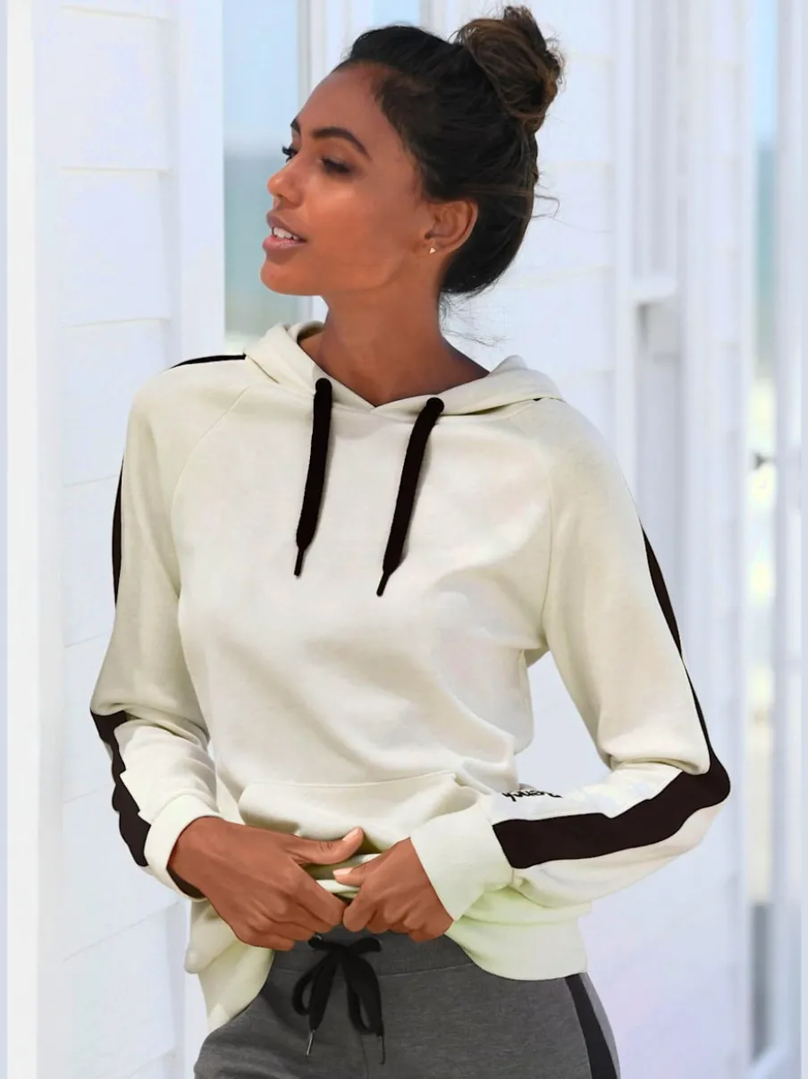 Sweatshirt à capuche avec manches longues et poche kangourou