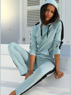 Sweatshirt à capuche avec manches longues et poche kangourou