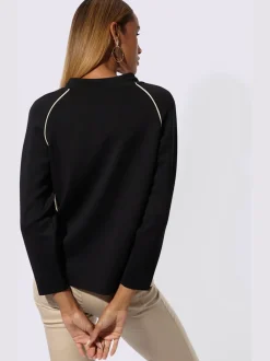 Sweatshirt à capuche avec manches longues et coulisse décorative