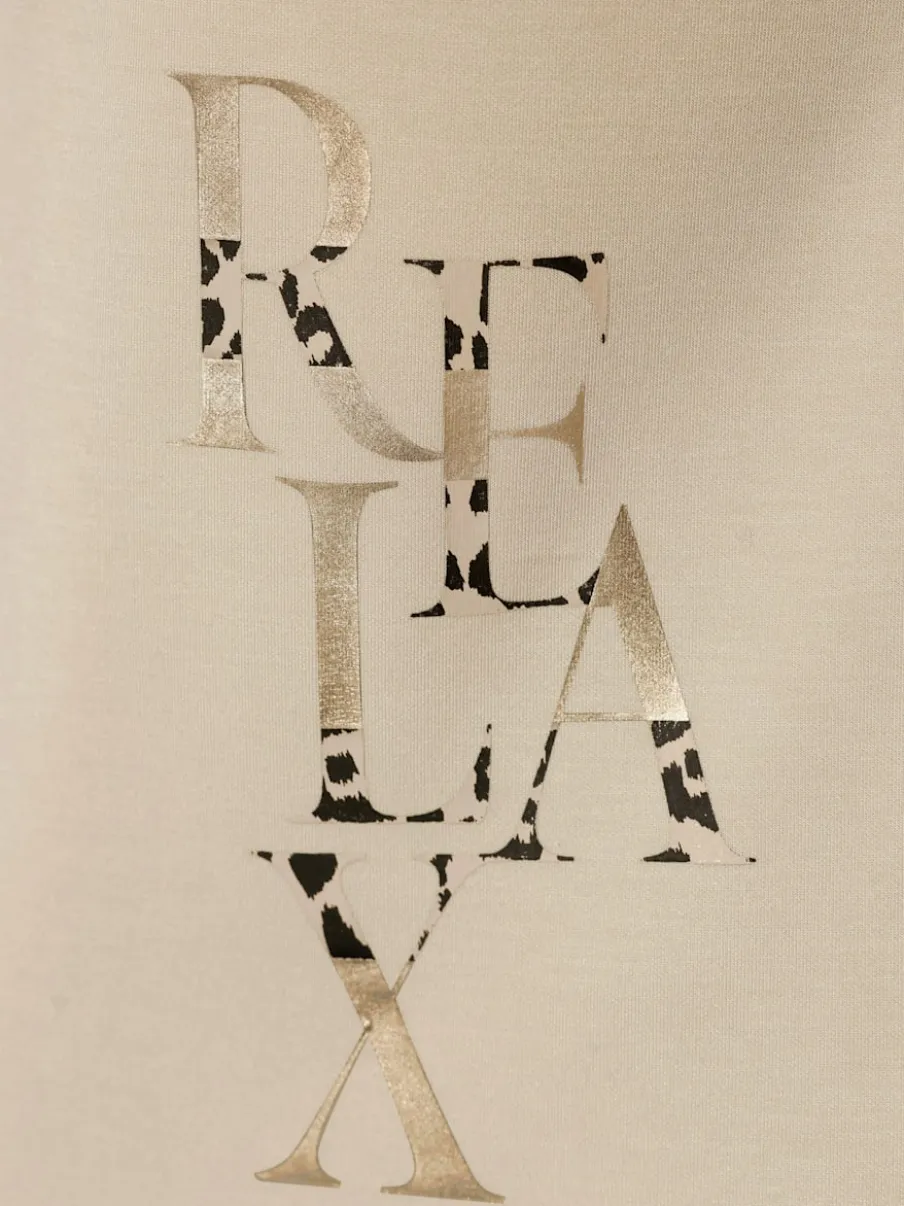 Sweatshirt à capuche avec motifs léopard et manches longues