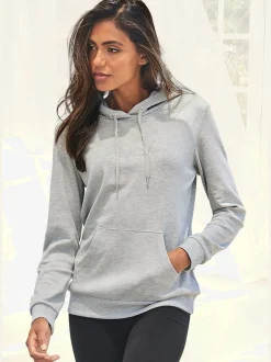 Sweatshirt à capuche avec poche kangourou et bords-côtes