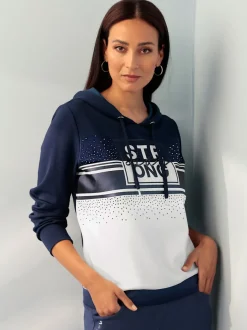Sweatshirt à capuche jolis coloris contrastés