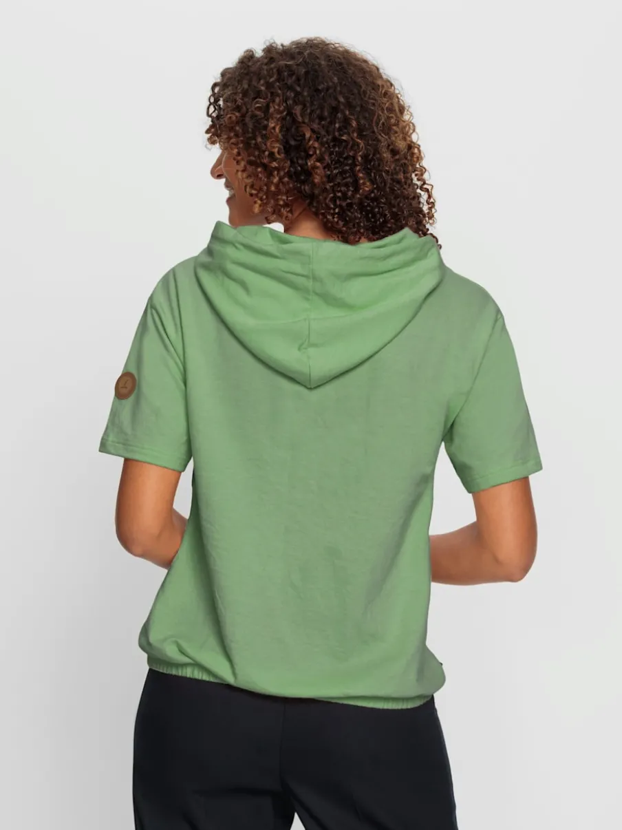 Sweatshirt à capuche léger avec motif géométrique imprimé