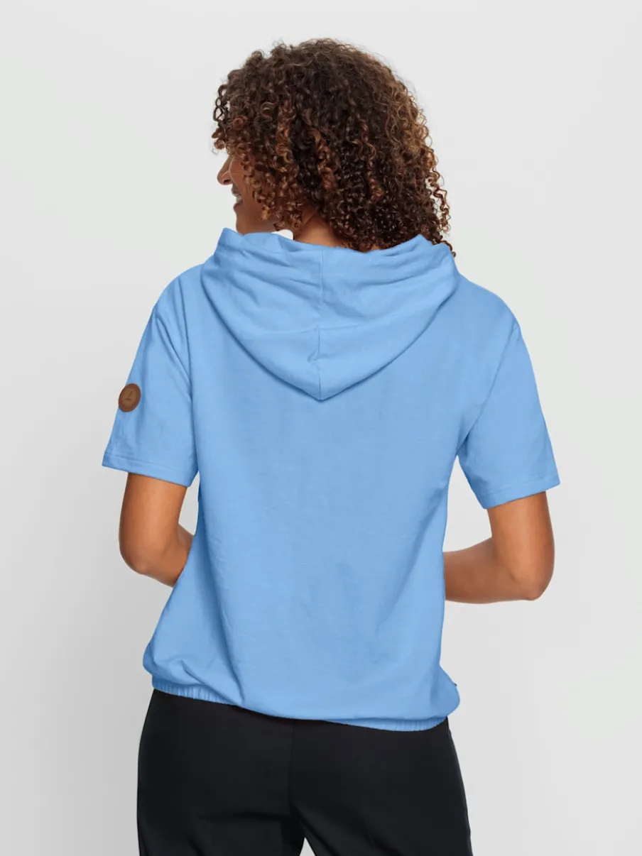 Sweatshirt à capuche léger avec motif géométrique imprimé