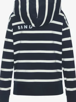 Sweatshirt à capuche marinière avec logo et fentes