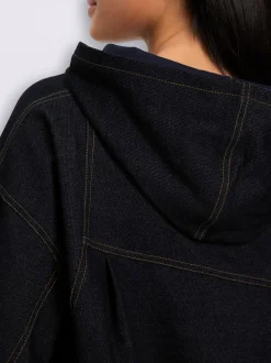Sweatshirt à capuche qualité denim