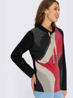 Sweatshirt à col montant réglable en coton bio certifié