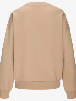 Sweatshirt décontracté avec imprimé et bords-côtes aux ourlets