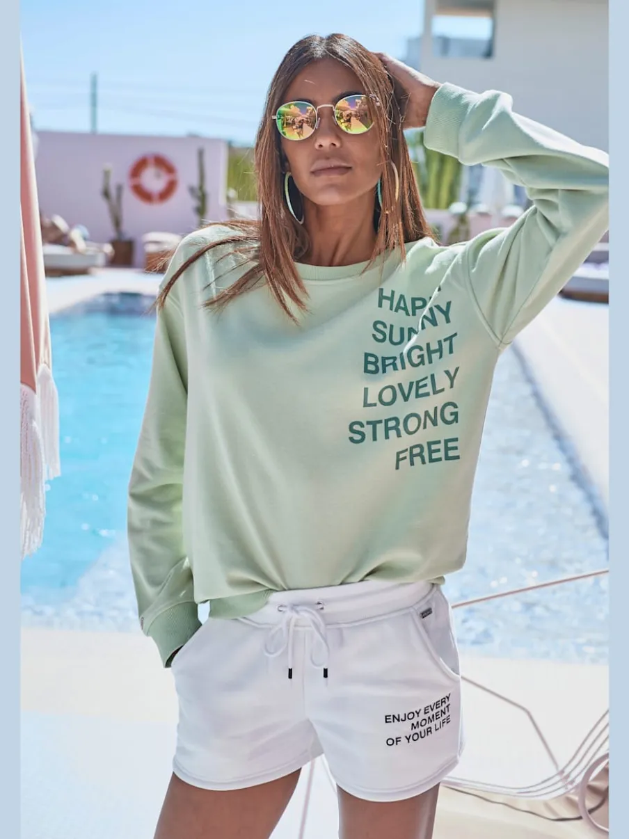 Sweat-shirt décontracté à encolure ronde avec imprimé graphique