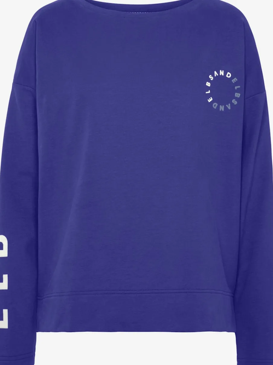 Sweat-shirt à encolure ronde avec logo sur manches