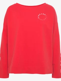 Sweat-shirt à encolure ronde avec logo sur manches