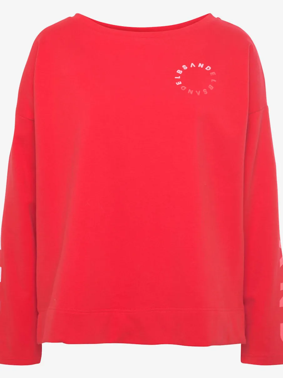 Sweat-shirt à encolure ronde avec logo sur manches