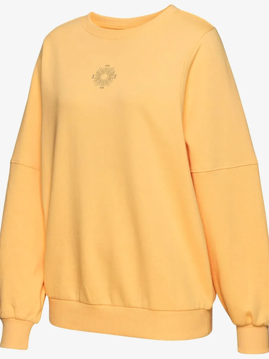 Sweatshirt à encolure ronde avec bords-côtes et coton doux