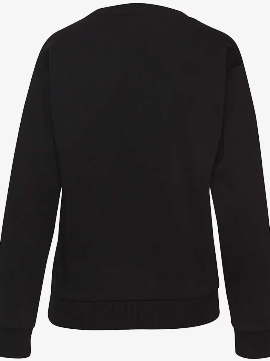 Sweat-shirt à encolure ronde avec motif léopard en devant