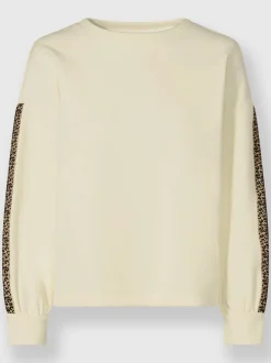 Sweatshirt à encolure ronde avec motifs animaux discrets