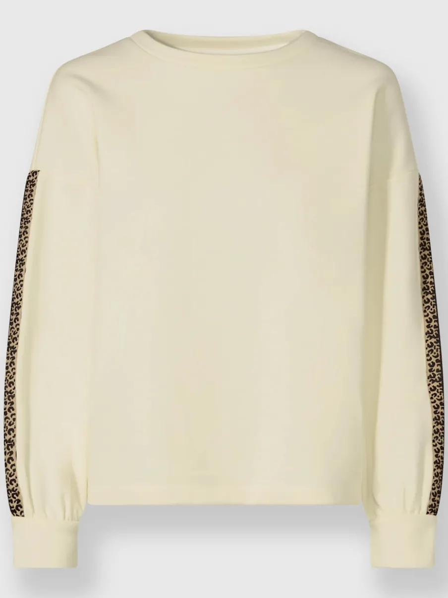 Sweatshirt à encolure ronde avec motifs animaux discrets