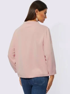 Sweatshirt à encolure V manches 3/4 style décontracté