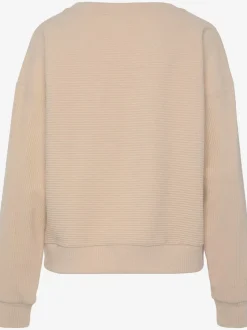 Sweatshirt en coton doux à encolure ronde et manches longues