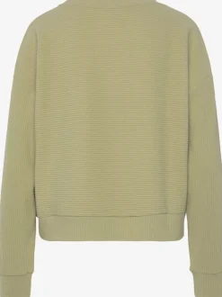 Sweatshirt en coton doux à encolure ronde et manches longues