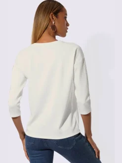 Sweatshirt en modal doux avec motif graphique et manches 3/4