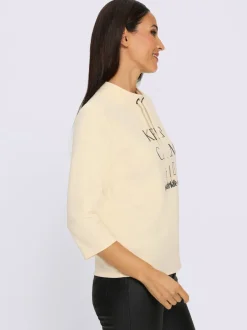 Sweatshirt large col montant avec coulisse