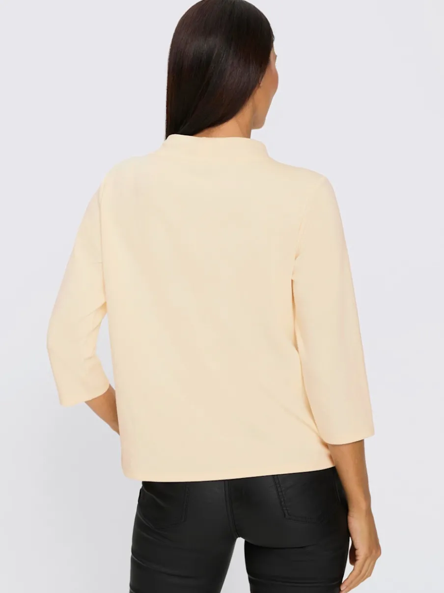 Sweatshirt large col montant avec coulisse
