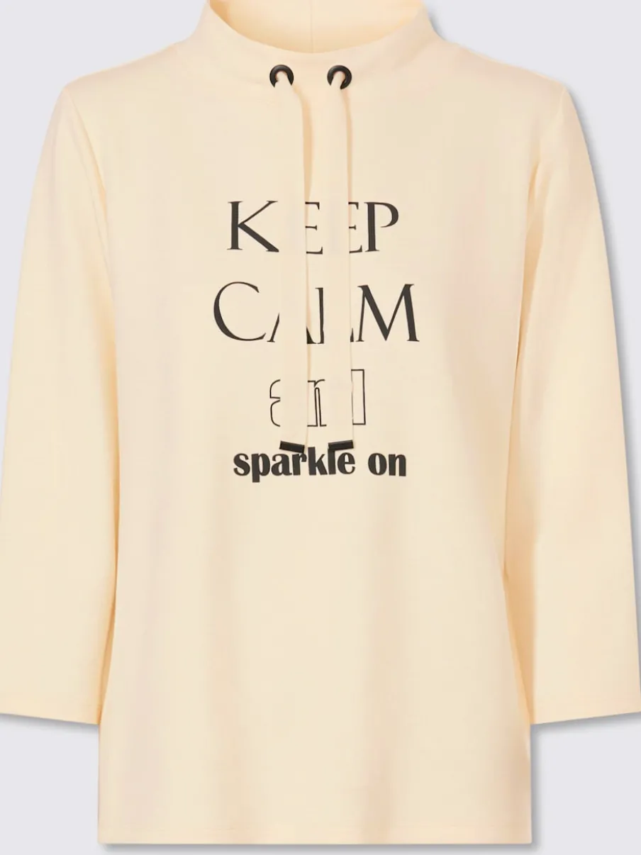 Sweatshirt large col montant avec coulisse