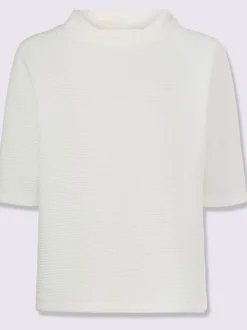 Sweatshirt léger à col montant avec manches mi-longues