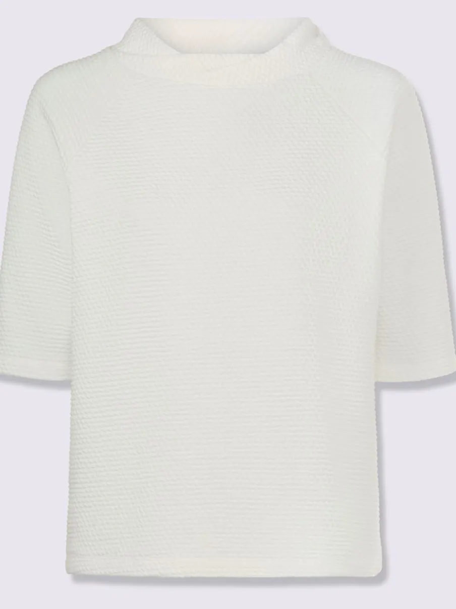 Sweatshirt léger à col montant avec manches mi-longues