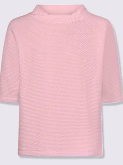 Sweatshirt léger à col montant avec manches mi-longues
