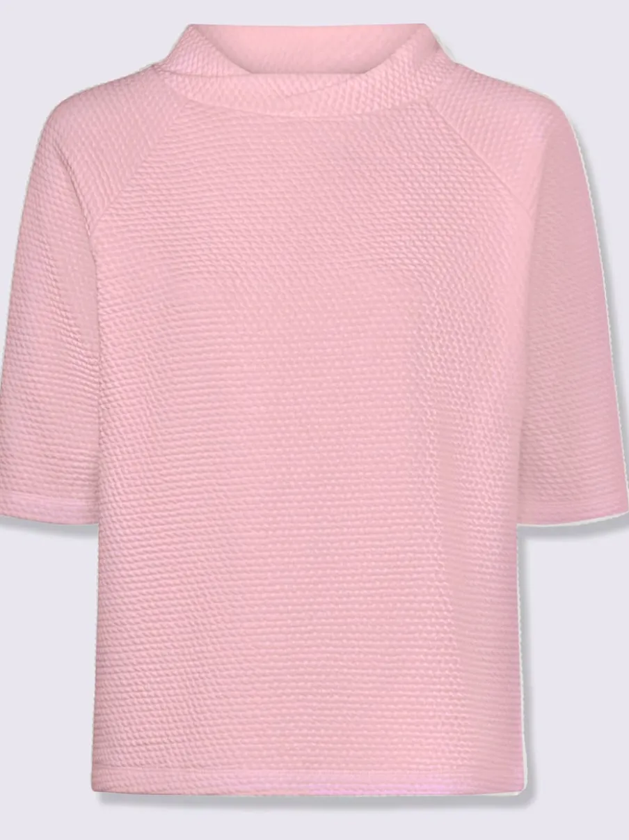 Sweatshirt léger à col montant avec manches mi-longues