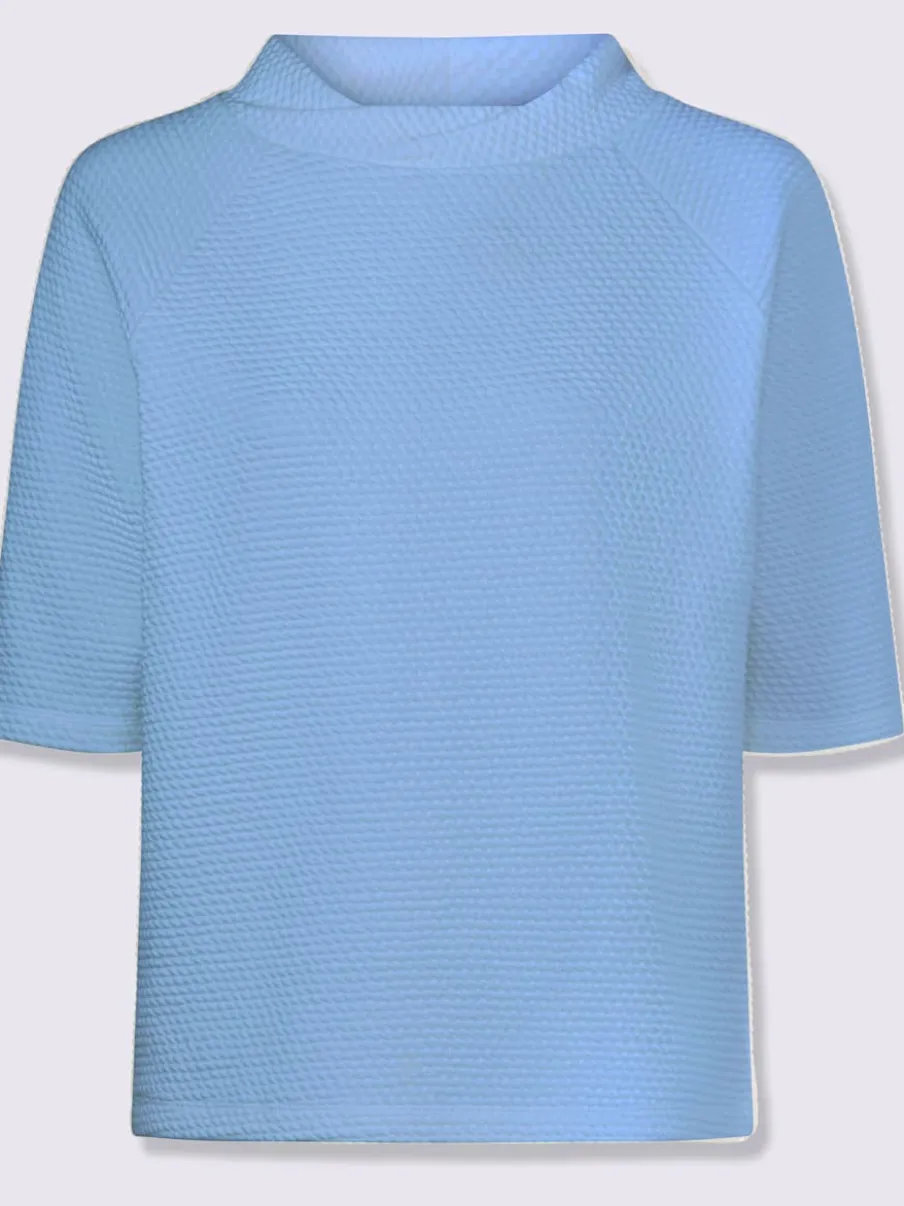 Sweatshirt léger à col montant avec manches mi-longues