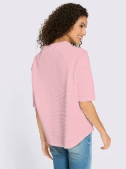 Sweatshirt léger à col montant avec manches mi-longues