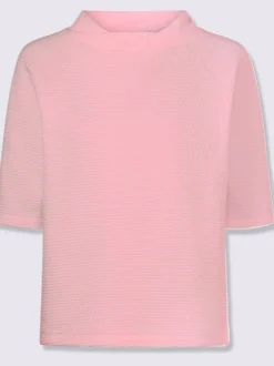 Sweatshirt léger à col montant avec manches mi-longues