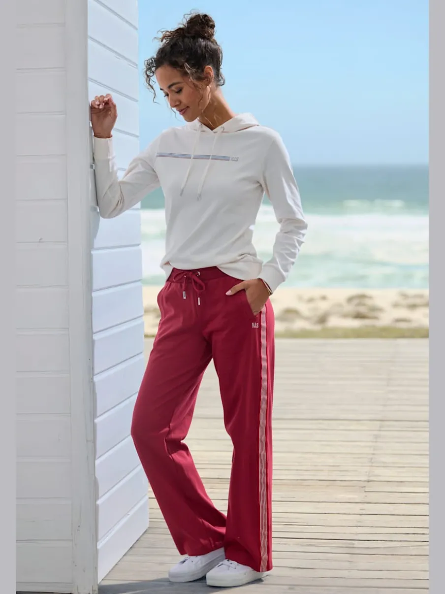 Sweatshirt lounge avec capuche et bords-côtes élastiques