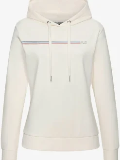 Sweatshirt lounge avec capuche et bords-côtes élastiques