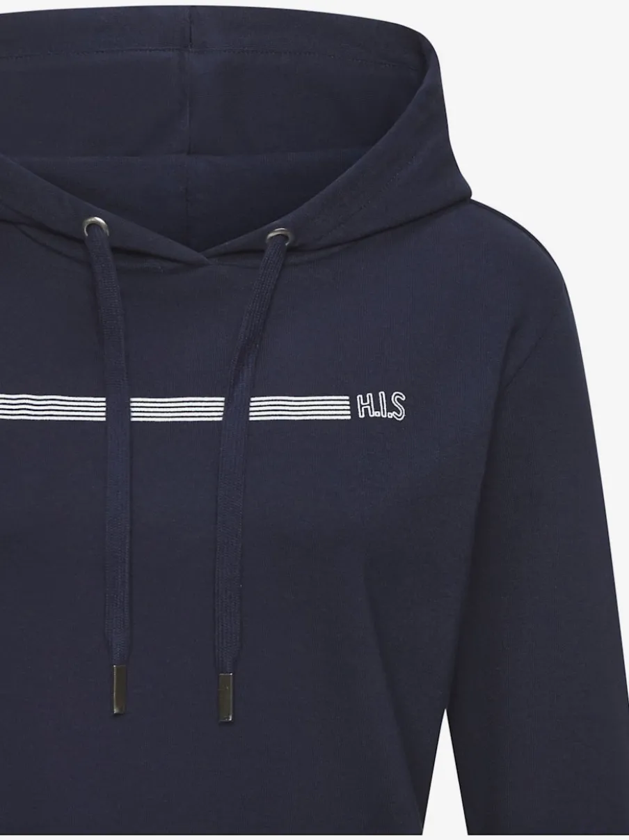 Sweatshirt lounge avec capuche et bords-côtes élastiques