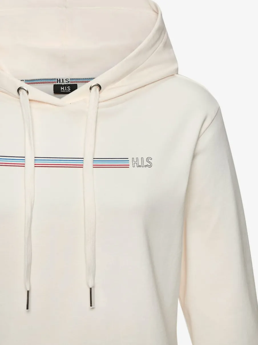 Sweatshirt lounge avec capuche et bords-côtes élastiques
